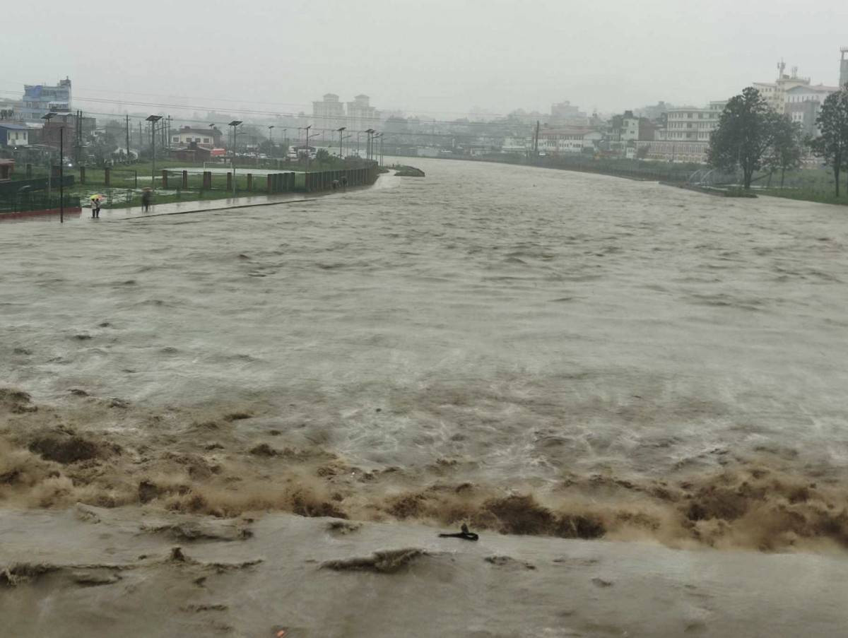 बागमती नदीले सतर्कता तह पार गर्‍यो, सतर्क रहन आग्रह
